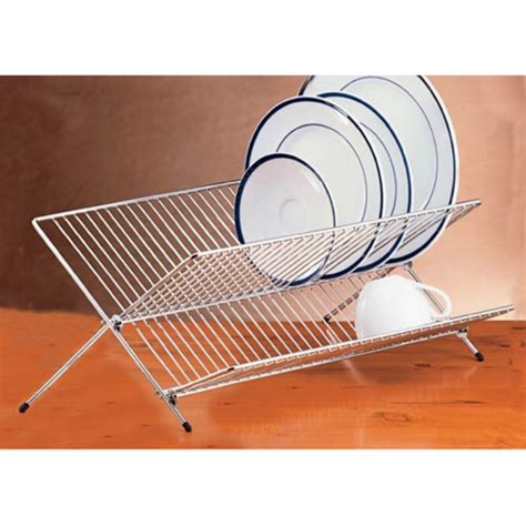 Creative Home Chrome Works Folding Dish Rack - Walmart.com - Walmart.com