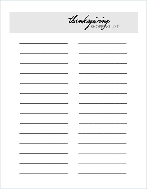 FREE Printable Thanksgiving Meal Planner - The Idea Room
