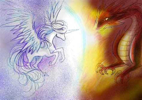 Unicorn vs Dragon by SpartanB214 on DeviantArt