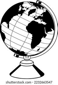 World Globe Map Vector Illustration Stock Vector (Royalty Free) 2232663547 | Shutterstock