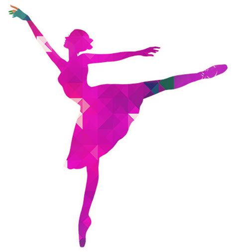 Ballet Dancer Silhouette - Vector Colorful hand-painted dancers png ...