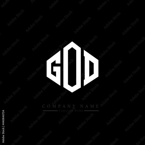GOD letter logo design with polygon shape. GOD polygon logo monogram. GOD cube logo design. GOD ...