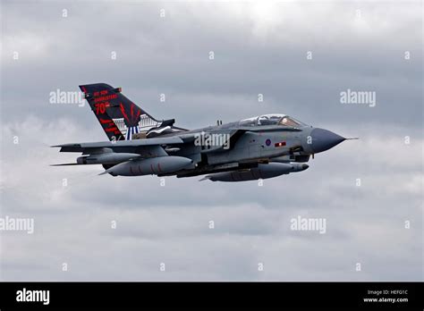 A Royal Air Force Panavia Tornado GR.4, ZA492, of No 617 Squadron, RAF Lossiemouth, at the Royal ...