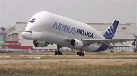 Airbus A300-600ST 'Beluga 4' Takeoff Finkenwerder Airport - YouTube