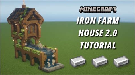 Minecraft Iron Farm House 2.0 Tutorial [Aesthetic Farm] [Java Edition ...