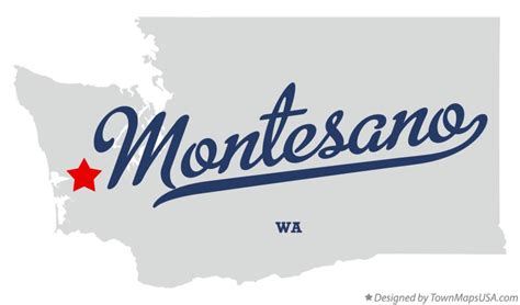 Map of Montesano, WA, Washington