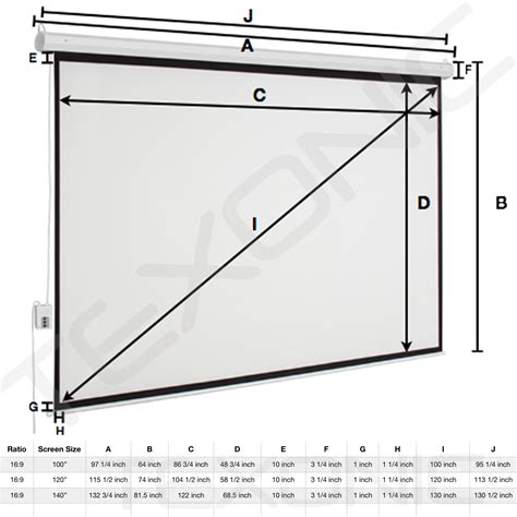 100" Electric Matte White Projection Screen - 16:9