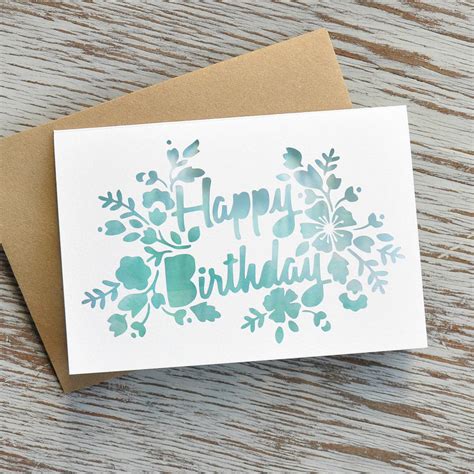 happy birthday paper cut greeting card by mint nifty | notonthehighstreet.com