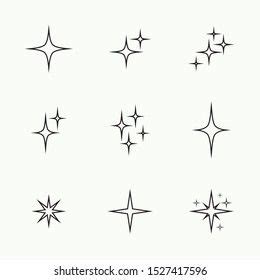 Set Vector Stars Sparkle Icon Bright Stock Vector (Royalty Free) 1527417596 | Shutterstock ...