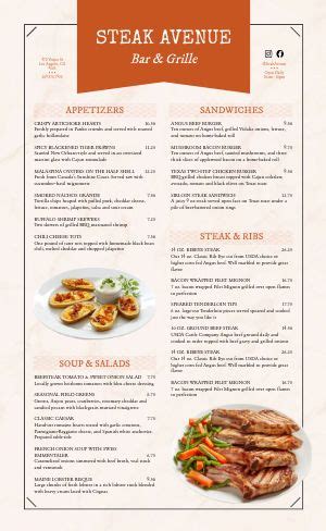 Steakhouse Dinner Menu » What'Up Now