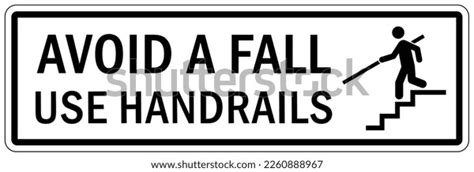 Use Handrail Sign Labels Stock Vector (Royalty Free) 2260888967 ...