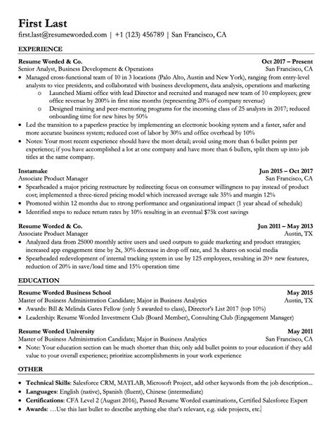 Experienced Hire Resume Sample. Experienced Resume Templates to Impress Any Employer