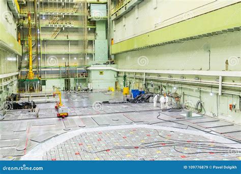 Reactor Room. Nuclear Reactor Lid, Equipment Maintenance and Replacement of the Reactor Fuel ...