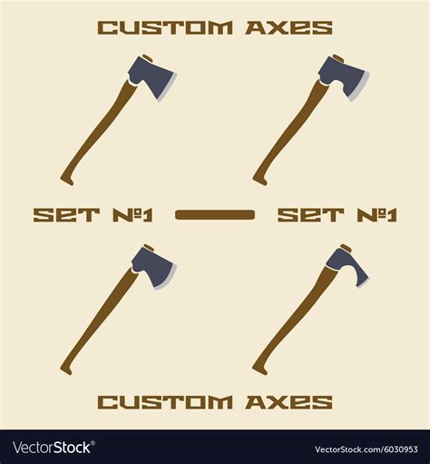 Different axe types icon set design template Vector Image