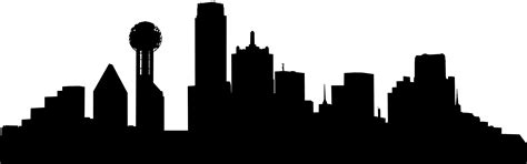 Vector Clipart PNG Dallas Texas Skyline Cityscape Silhouette Shadow SVG Cut File DXF Cricut ...