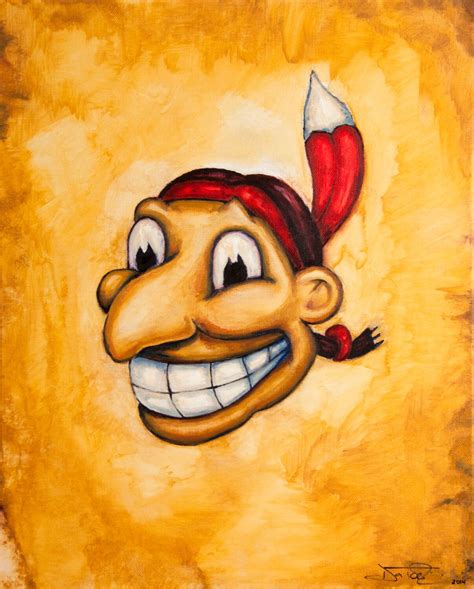 Chief Wahoo Vintage Logo For The Cleveland Indians ART