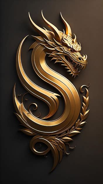 Premium Photo | Golden Dragon wallpaper digital art arts cool Illustration