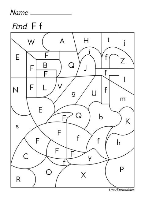 Hidden letters (Ff) | Hidden letters, Printable worksheets, Letters