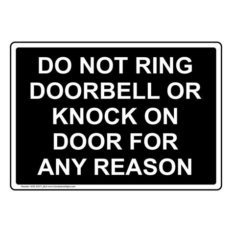 No Trespassing Sign - Do Not Ring Doorbell Or Knock On Door For