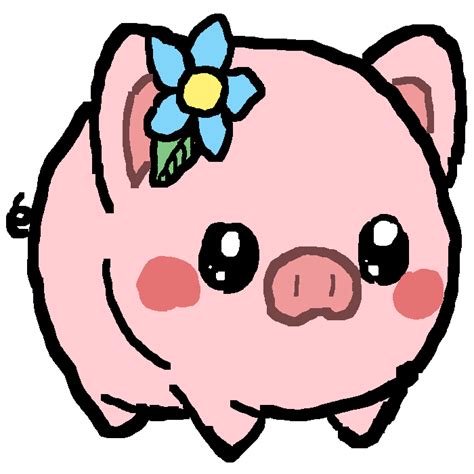 Pixilart - Cute Kawaii Derpy Pig! by DerpyDrawing