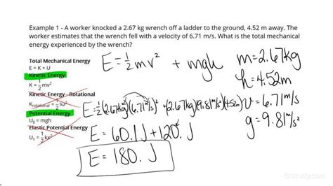 Conservation Of Mechanical Energy Equation