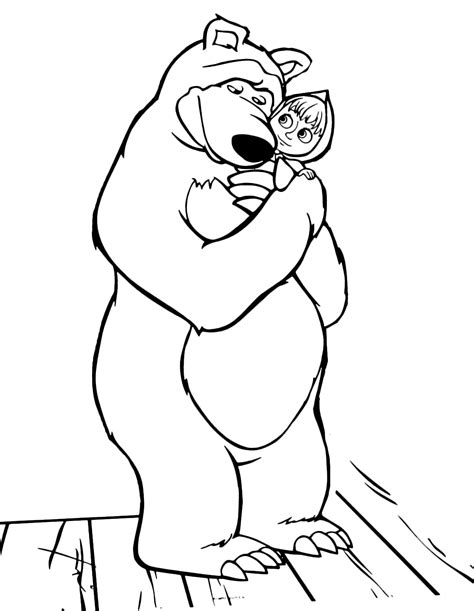 Masha And The Bear Coloring Pages - Learny Kids