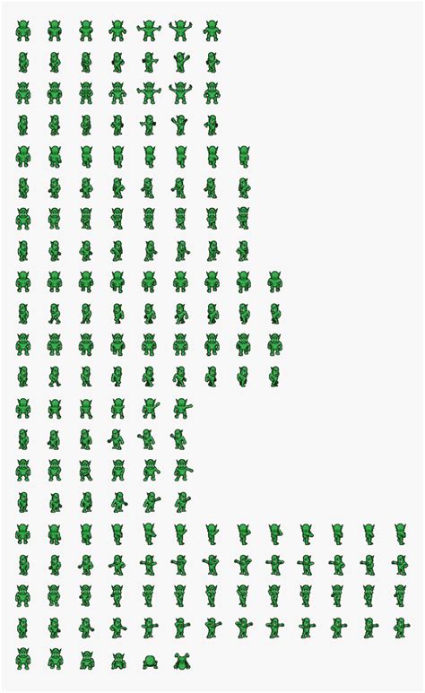 Character Sprite Sheet Template - Pixel Art Free Sprite Sheet, HD Png Download , Transparent Png ...