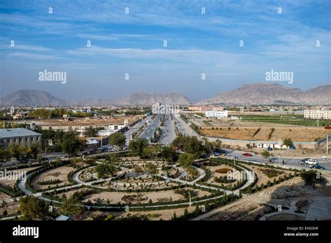 Kabul city landscape from Darul Aman Palace, Kabul, Afghanistan Stock ...