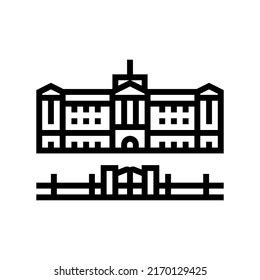 Buckingham Palace Line Icon Vector Buckingham Stock Vector (Royalty ...