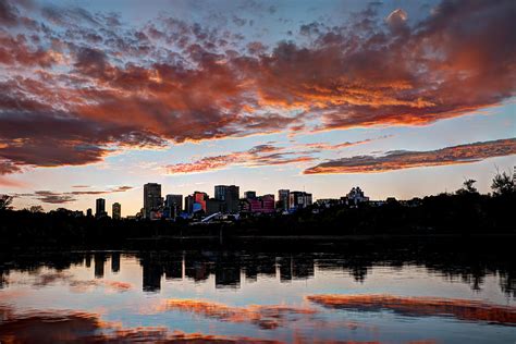 Edmonton Sunset River Reflections Photograph by Carol C - Fine Art America