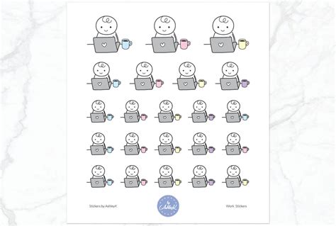 Work Emoticon Stickers – Stickers by AshleyK