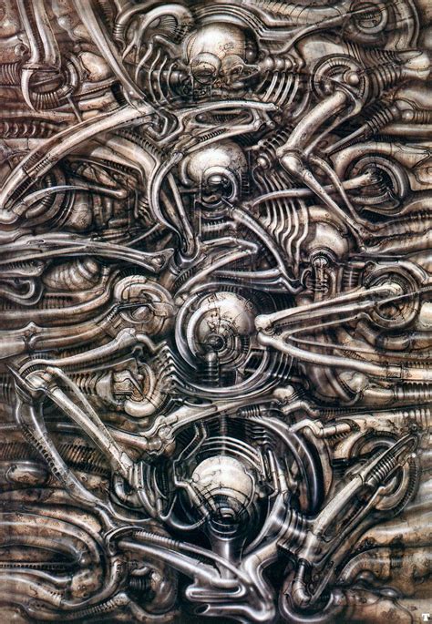 Hans Rüdi Giger: Biomechanical Landscape No 312 | Giger art, Hr giger art, Hr giger