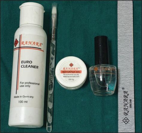 Gel nail kit showing the key ingredients (left to right Nail cleaner ...