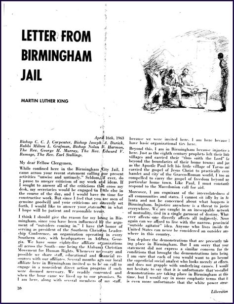 Letter From Birmingham Jail Purpose And Audience - Letter : Resume Template Collections #q3B9jvXAen