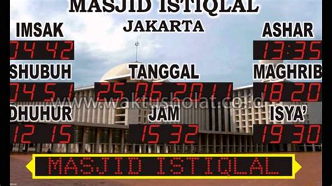 0813 1975 1770, jam dinding masjid, waktu sholat magrib jakarta hari ini - YouTube