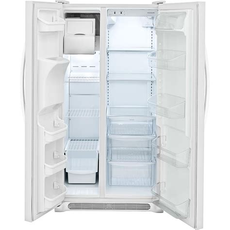 Frigidaire 25.5 cu. ft. Side by Side Refrigerator in White | Hodgins Home Appliance