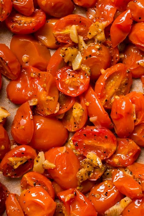 Sweet Roasted Grape Tomatoes & Garlic: Healthy & Delicious