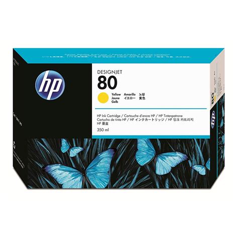 Genuine HP 80 350ml Yellow Ink | C4848A | ShopTECH at RPG