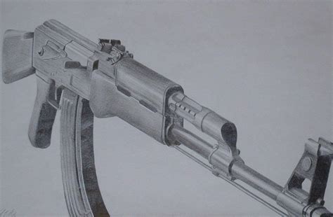 AK47 Drawing by JohnFensworth on DeviantArt