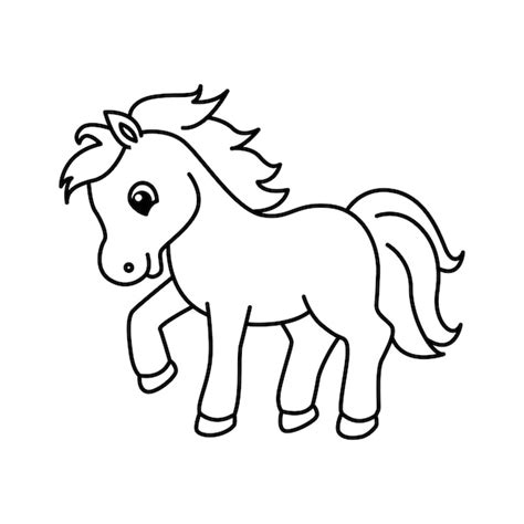 Premium Vector | Cute horse cartoon characters vector illustration for ...