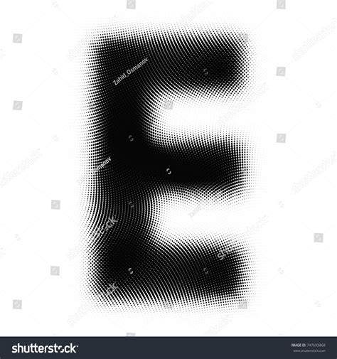 Vector Halftone Letter Dots Letter E Stock Vector (Royalty Free) 747693868