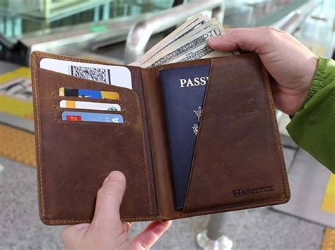 The RFID Blocking Leather Passport Wallet | Gadgetsin