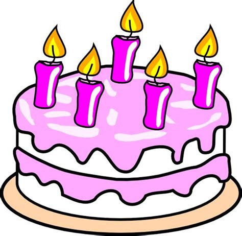 Birthday Cake Pictures With Candles - Cliparts.co