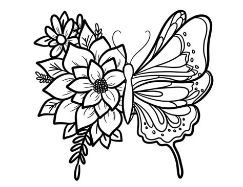 Mariposas Y Flores Para Colorear E Imprimir Imprimir Gratis | Images ...