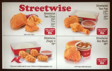 Kfc Menu Prices South Africa