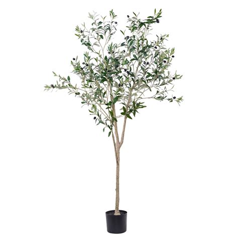 Buy Hobyhoon Artificial Olive Tree, 6FT Tall Faux Silk Artificial Tree ...