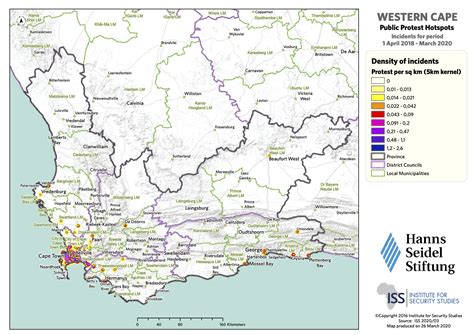 Map: Protests and Public Violence Hotspots in Western Cape over 2 years ...