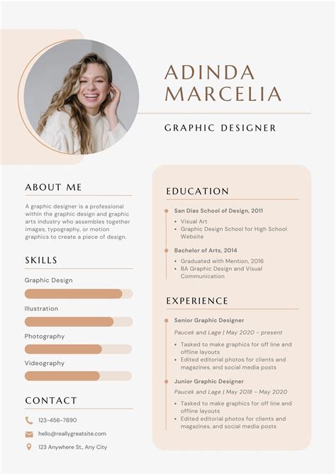 Graphic Designer Resume Inspiration