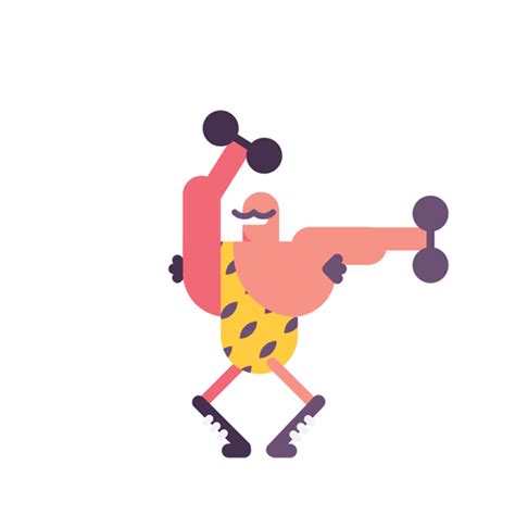 Dumbbell. on Behance | Motion design animation, Character design, Motion design