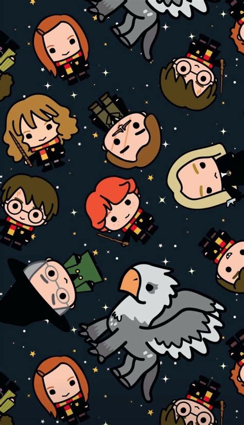 Harry Potter Cast Cartoon Drawing Wallpapers - Wallpaper Cave